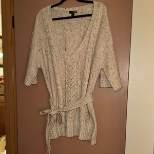 a.n.a Cream V-Neck Women's Sweater